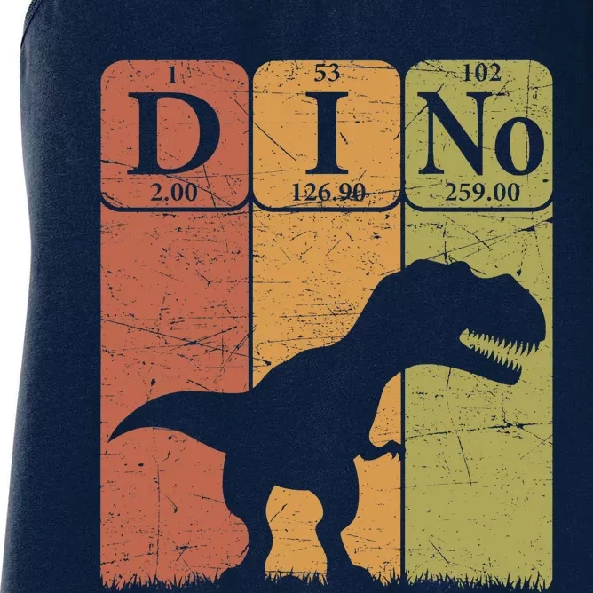 Dinosaur Periodic Table Elements T Rex Dino Paleontologist Women's Racerback Tank