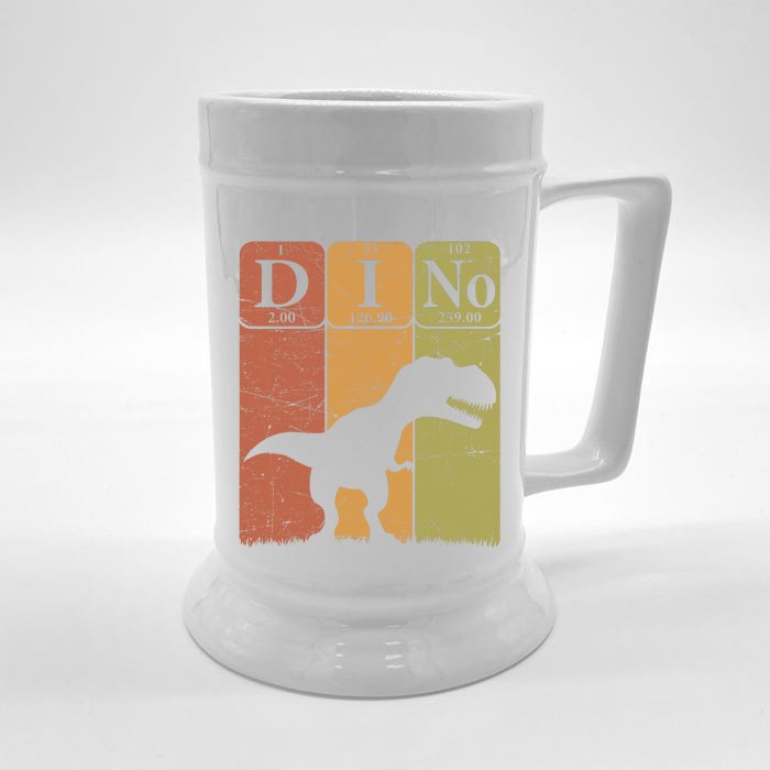 Dinosaur Periodic Table Elements T Rex Dino Paleontologist Front & Back Beer Stein