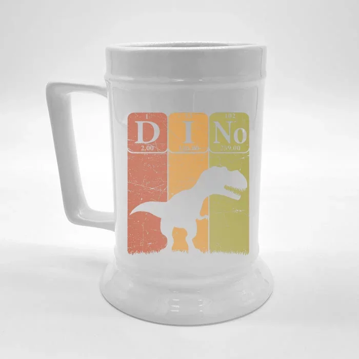 Dinosaur Periodic Table Elements T Rex Dino Paleontologist Front & Back Beer Stein