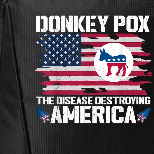 Donkey Pox The Disease Destroying America Funny Anti Biden City Backpack