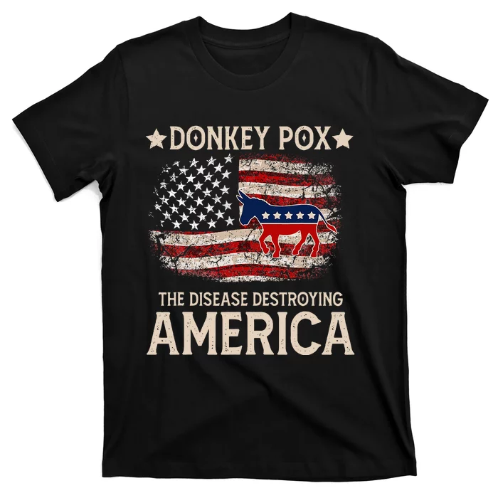 Donkey Pox The Disease Destroying America Funny Donkeypox T-Shirt