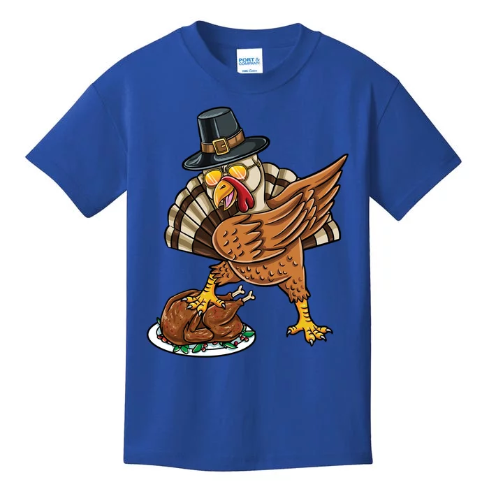 Dabbing Pilgrim Turkey Thanksgiving Gift Kids T-Shirt