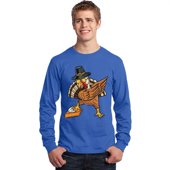 Dabbing Pilgrim Turkey Pumpkin Pie Thanksgiving Great Gift Long Sleeve Shirt