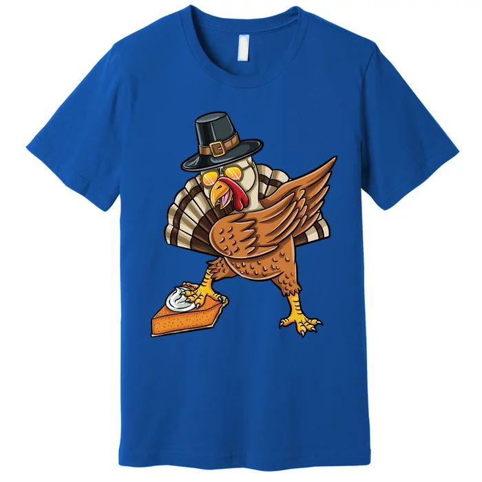 Dabbing Pilgrim Turkey Pumpkin Pie Thanksgiving Great Gift Premium T-Shirt