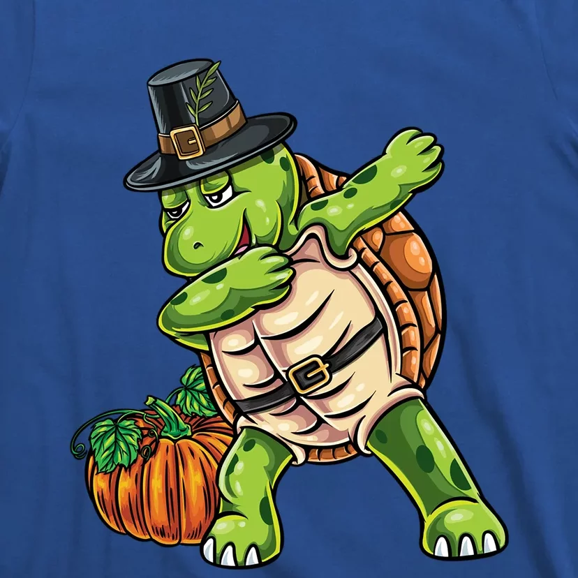 Dabbing Pilgrim Turtle Thanksgiving Cool Gift T-Shirt