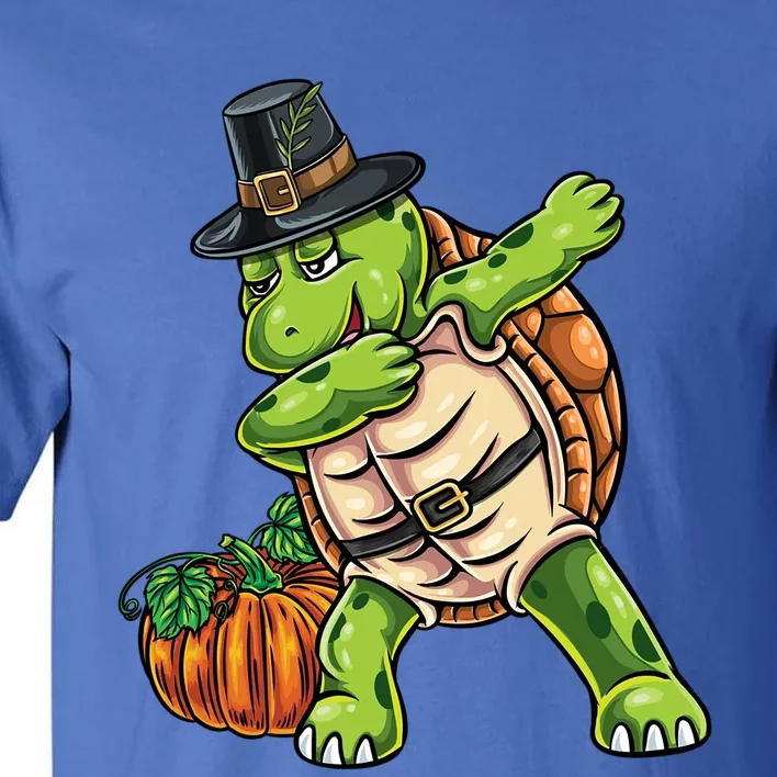 Dabbing Pilgrim Turtle Thanksgiving Cool Gift Tall T-Shirt