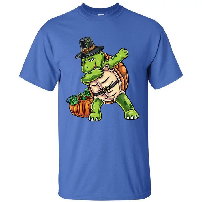 Dabbing Pilgrim Turtle Thanksgiving Cool Gift Tall T-Shirt