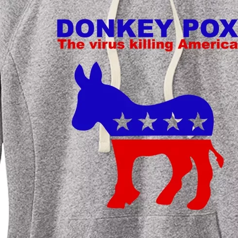 Donkey Pox The Virus Killing America Funny Women's Fleece Hoodie