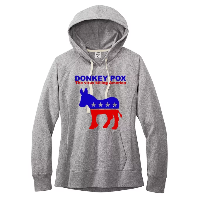 Donkey Pox The Virus Killing America Funny Women's Fleece Hoodie