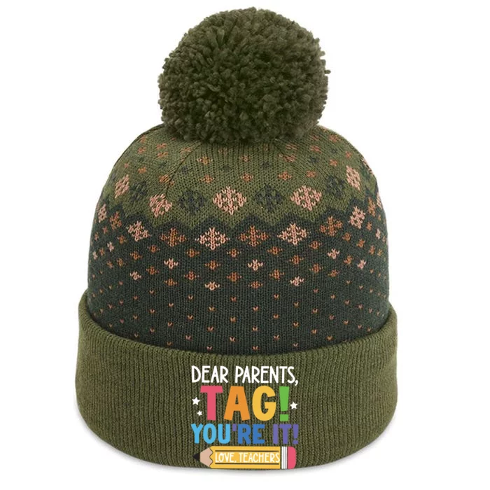 Dear Parents Tag YouRe It Love Teachers The Baniff Cuffed Pom Beanie