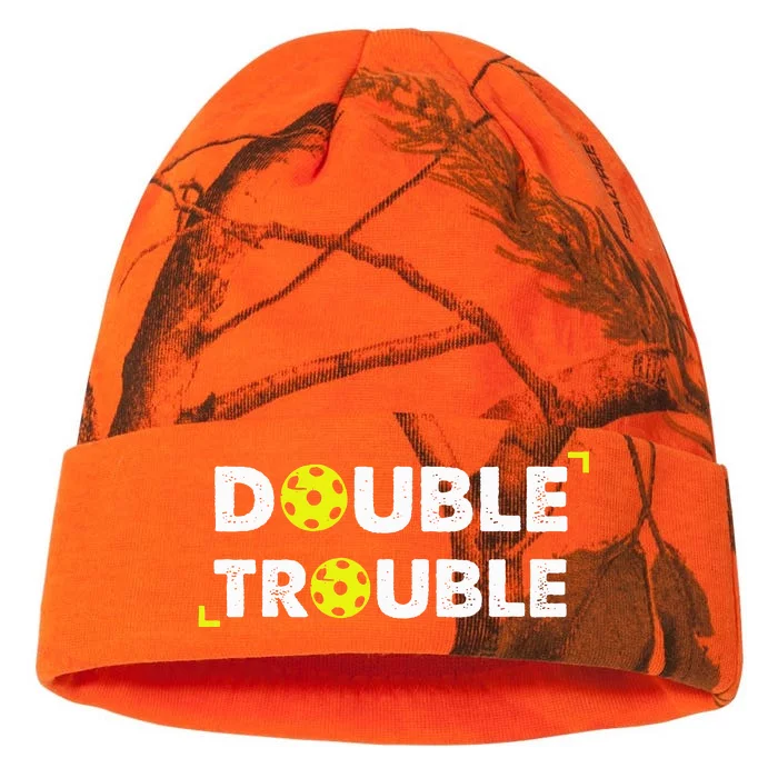 Double Pickleball Trouble Kati - 12in Camo Beanie