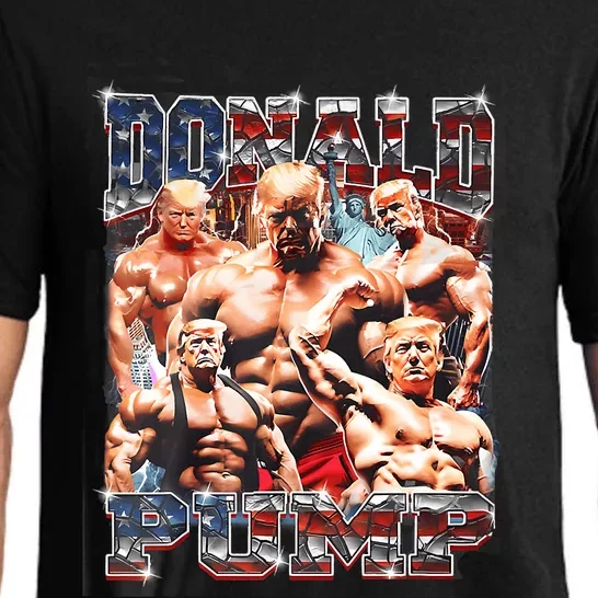 Donald Pump Trump 2024 Weight Lifting Gym Fitness Pajama Set