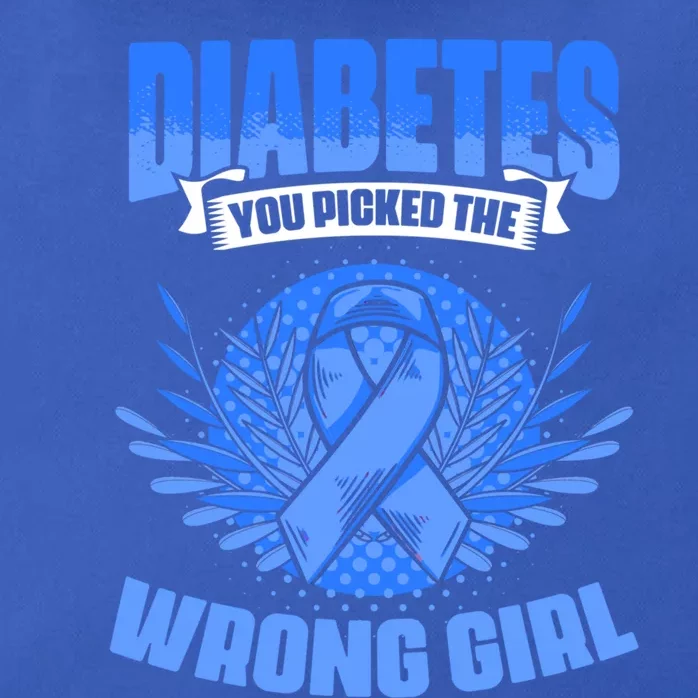 Diabetes Picked The Wrong Girl Gift Diabetic Diabetes Awareness Gift Zip Tote Bag