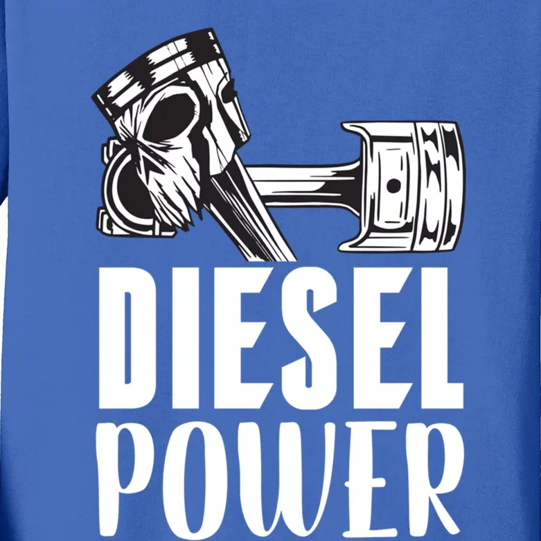 Diesel Power Truck Mechanic Turbo Turbocharger Rig Trucker Gift Kids Long Sleeve Shirt