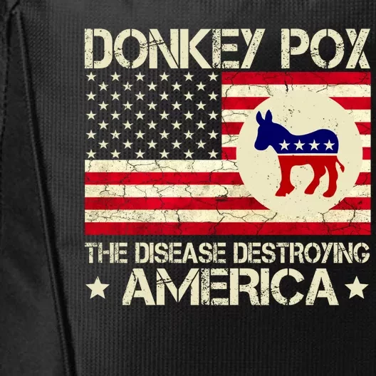 Donkey Pox The Disease Destroying America Funny Anti Biden City Backpack