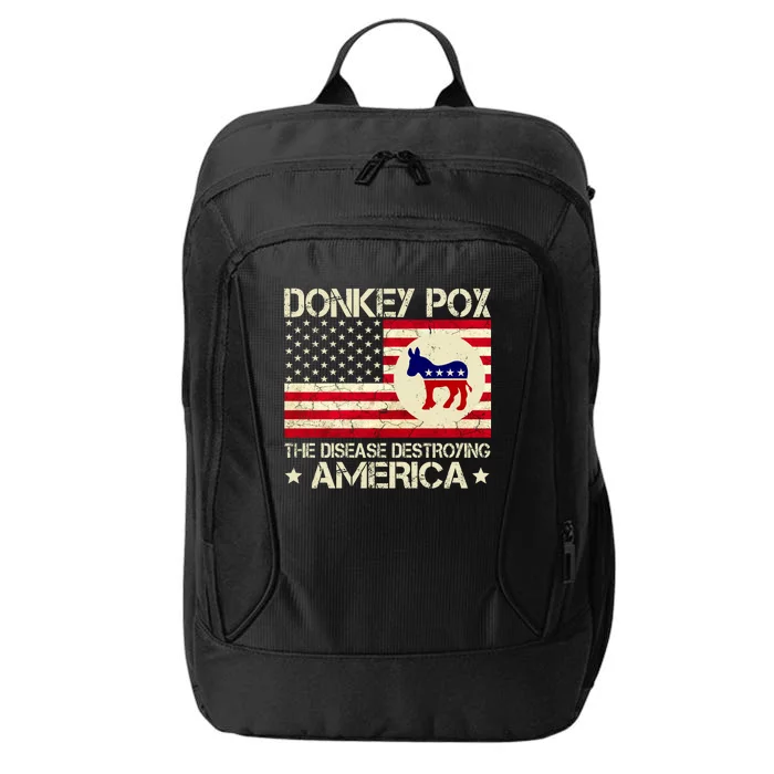 Donkey Pox The Disease Destroying America Funny Anti Biden City Backpack