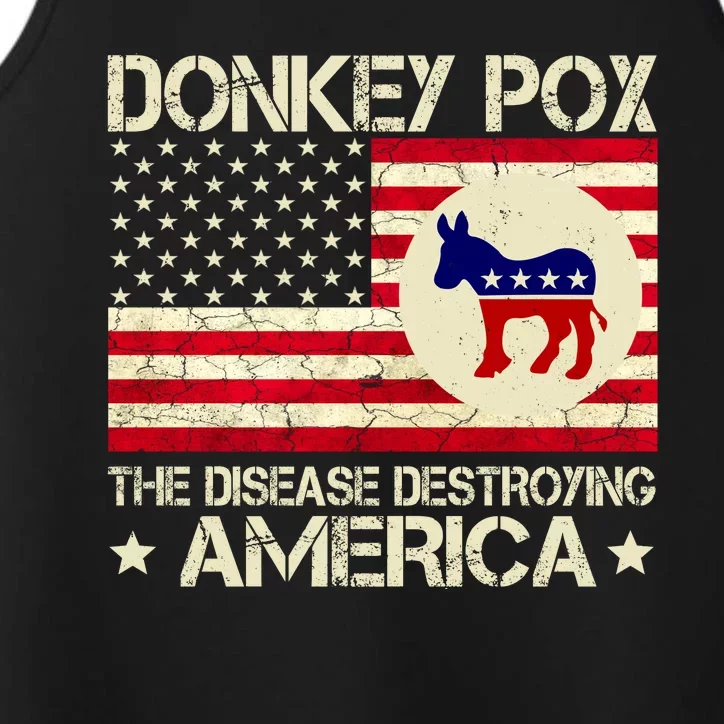 Donkey Pox The Disease Destroying America Funny Anti Biden Performance Tank