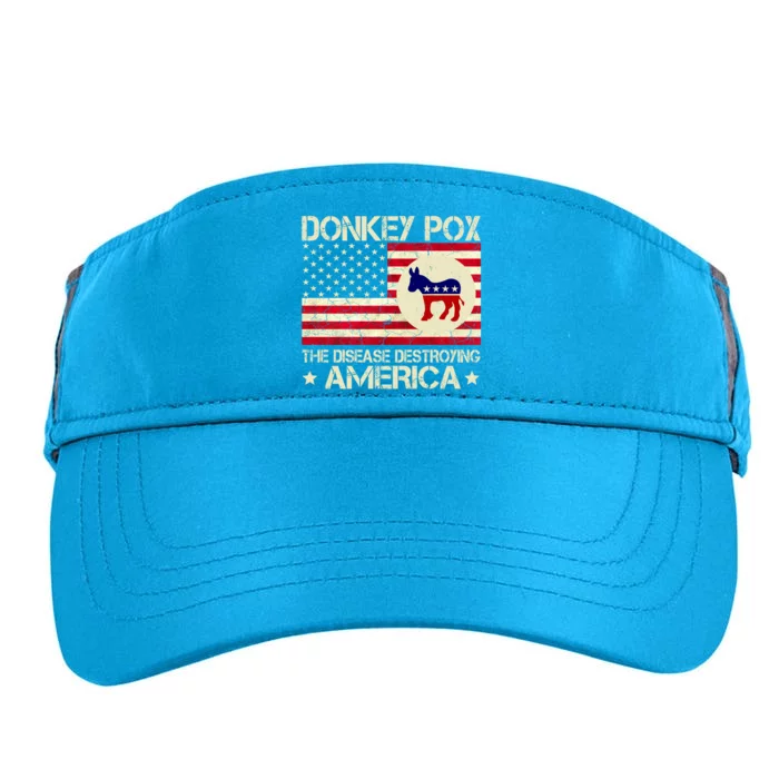 Donkey Pox The Disease Destroying America Funny Anti Biden Adult Drive Performance Visor