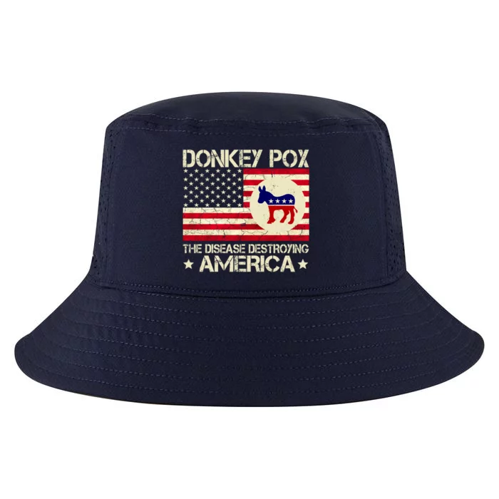 Donkey Pox The Disease Destroying America Funny Anti Biden Cool Comfort Performance Bucket Hat