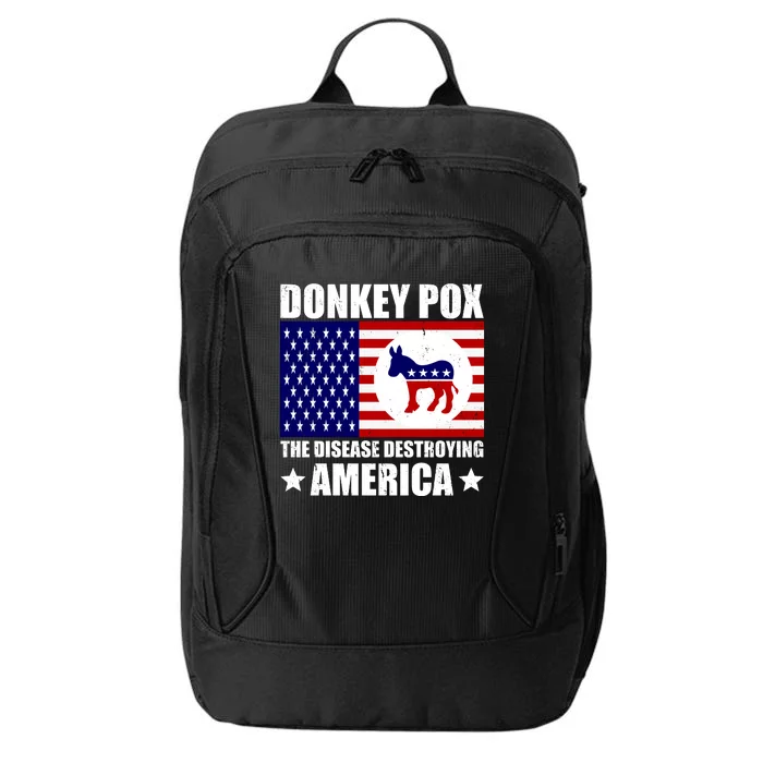 Donkey Pox The Disease Destroying America Vintage USA Funny City Backpack