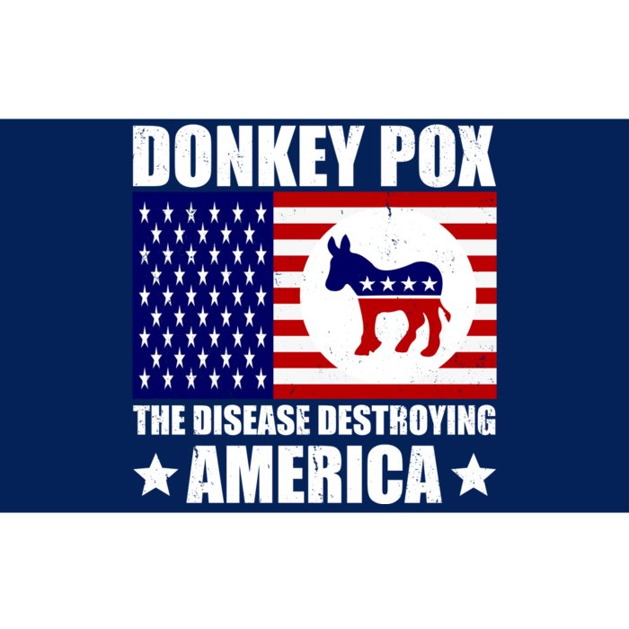 Donkey Pox The Disease Destroying America Vintage USA Funny Bumper Sticker