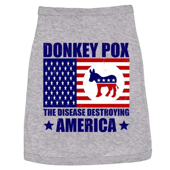 Donkey Pox The Disease Destroying America Vintage USA Funny Doggie Tank