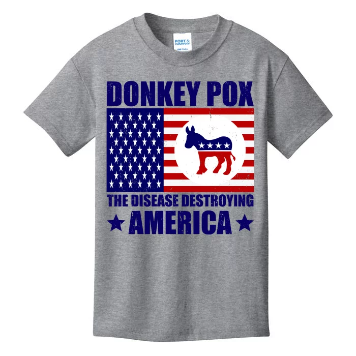 Donkey Pox The Disease Destroying America Vintage USA Funny Kids T-Shirt