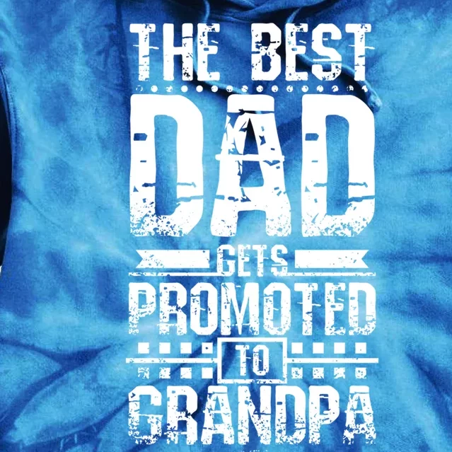 Dad Promoted To Grandpa With Dad Grandpa Funny Gift Tie Dye Hoodie