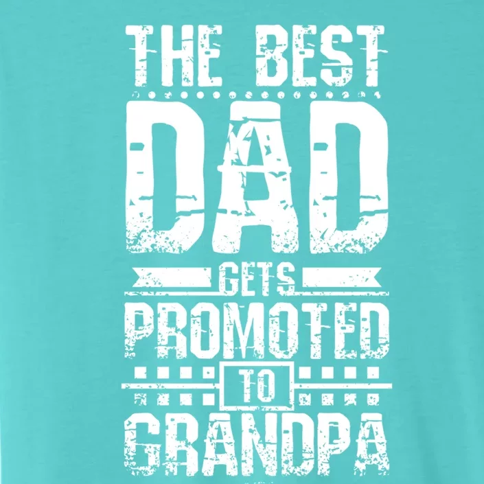 Dad Promoted To Grandpa With Dad Grandpa Funny Gift ChromaSoft Performance T-Shirt