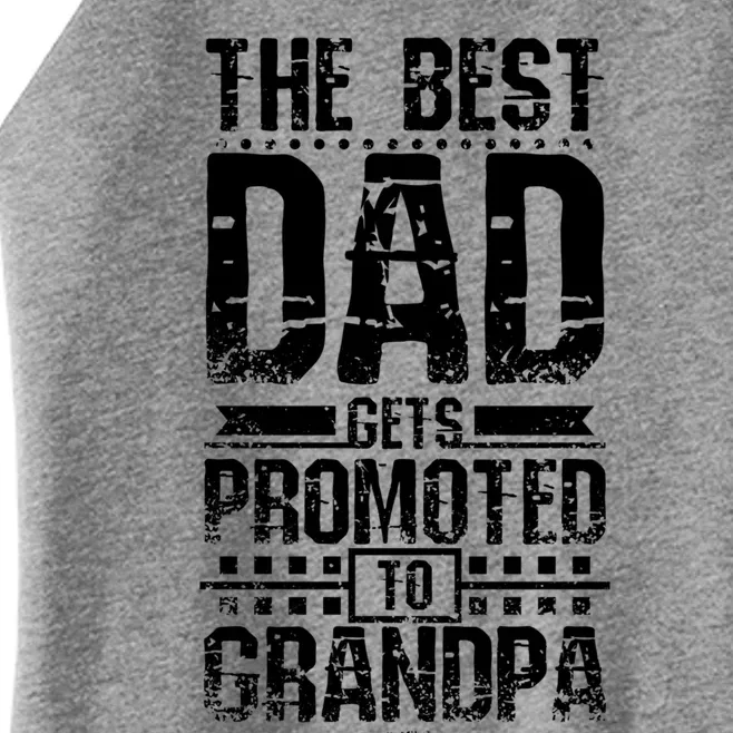 Dad Promoted To Grandpa With Dad Grandpa Funny Gift Women’s Perfect Tri Rocker Tank