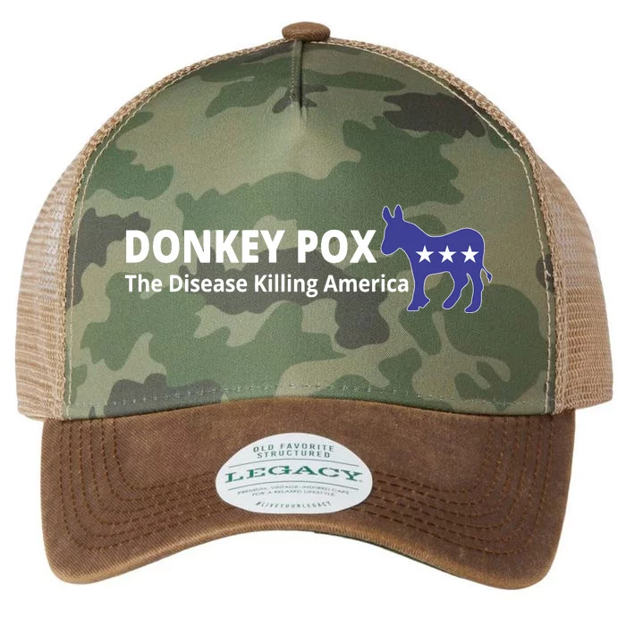 Donkey Pox The Disease Killing America Funny Legacy Tie Dye Trucker Hat