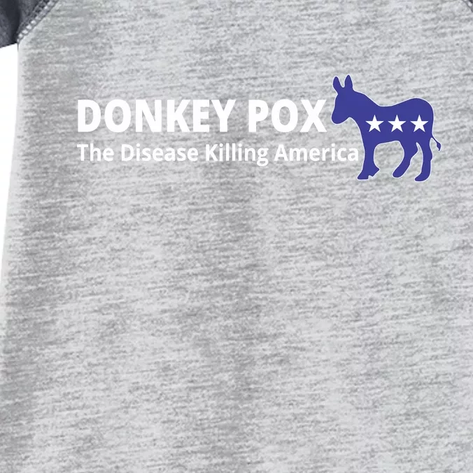 Donkey Pox The Disease Killing America Funny Infant Baby Jersey Bodysuit