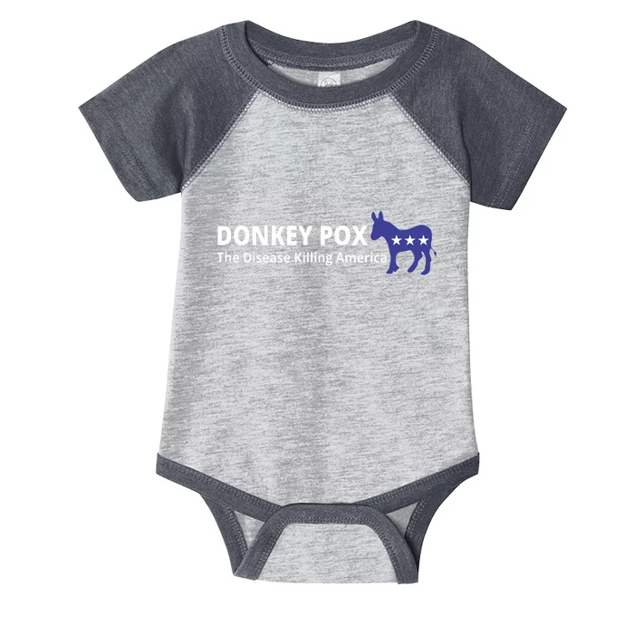 Donkey Pox The Disease Killing America Funny Infant Baby Jersey Bodysuit