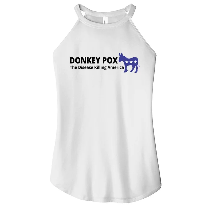 Donkey Pox The Disease Killing America Funny Women’s Perfect Tri Rocker Tank