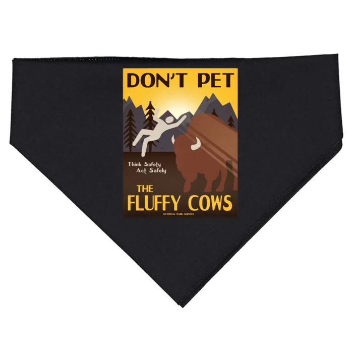 Dont Pet The Fluffy Cows USA-Made Doggie Bandana