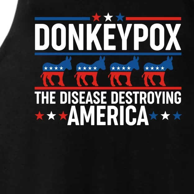 Donkey Pox The Disease Destroying America Ladies Tri-Blend Wicking Tank