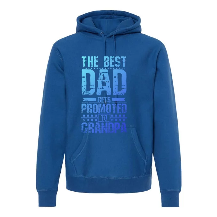 Dad Promoted To Grandpa With Dad Grandpa Funny Gift Premium Hoodie