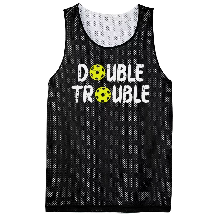 Double Pickleball Trouble Pickle Ball Matching Mesh Reversible Basketball Jersey Tank