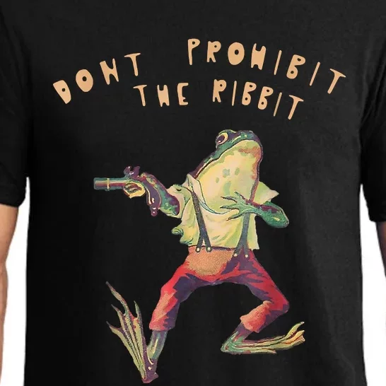 Don't Prohibit The Ribbit Frog Groovy Pajama Set