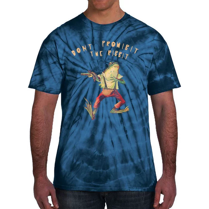 Don't Prohibit The Ribbit Frog Groovy Tie-Dye T-Shirt