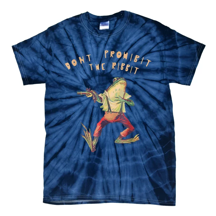 Don't Prohibit The Ribbit Frog Groovy Tie-Dye T-Shirt