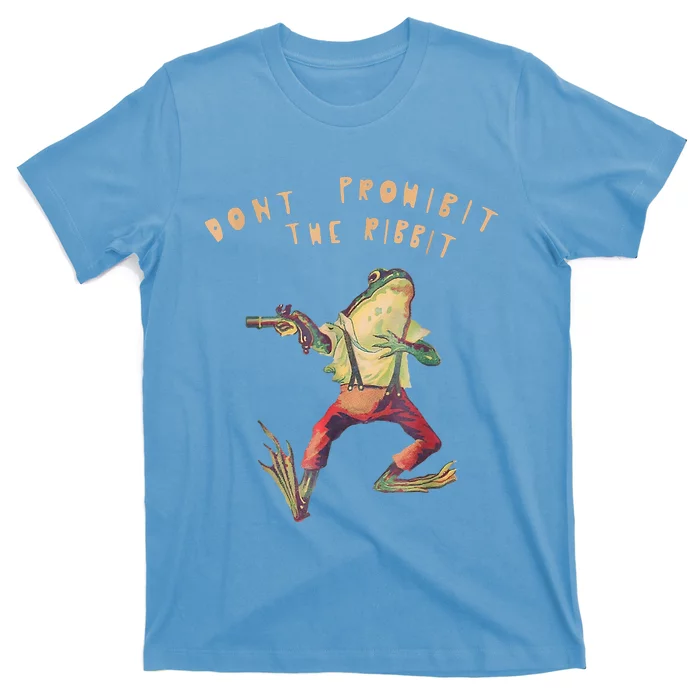 Don't Prohibit The Ribbit Frog Groovy T-Shirt