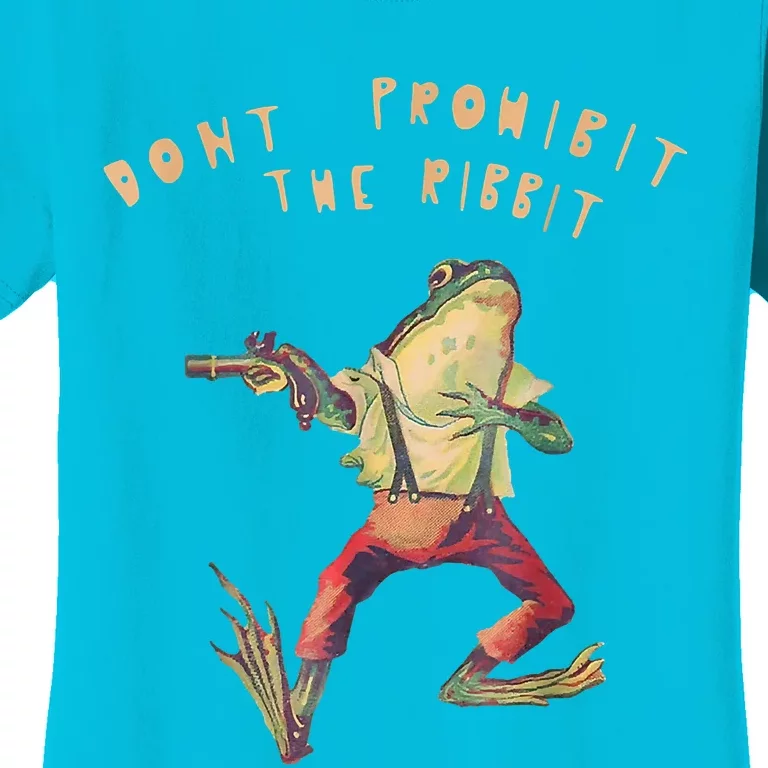 Don't Prohibit The Ribbit Frog Groovy Women's T-Shirt