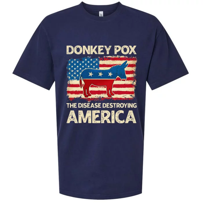 Donkey Pox The Disease Destroying America Funny Donkeypox Sueded Cloud Jersey T-Shirt