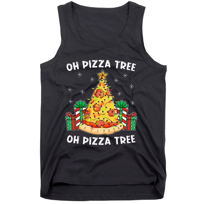 Delicious Pizza Tree Xmas Gift Festive Christmas Decoration Tank Top