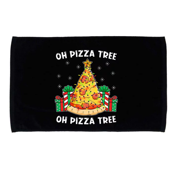 Delicious Pizza Tree Xmas Gift Festive Christmas Decoration Microfiber Hand Towel