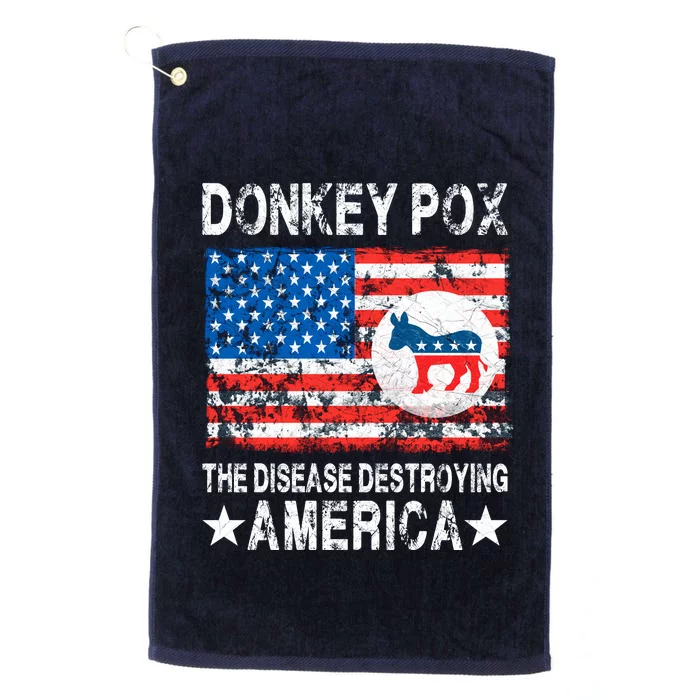 Donkey Pox The Disease Destroying America Vintage Look Platinum Collection Golf Towel