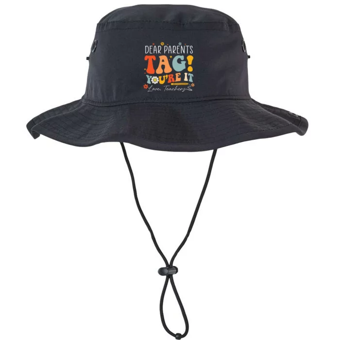 Dear Parents Tag You're It Love Teachers Last Day Of School Legacy Cool Fit Booney Bucket Hat