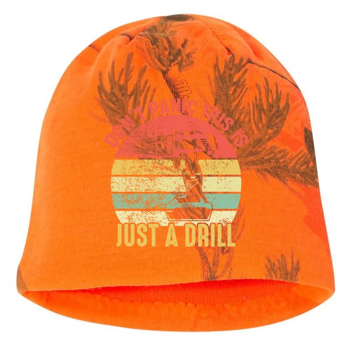 Don't Panic This Is Just A Drill Vintage Funny Tool Diy Gift Kati - Camo Knit Beanie