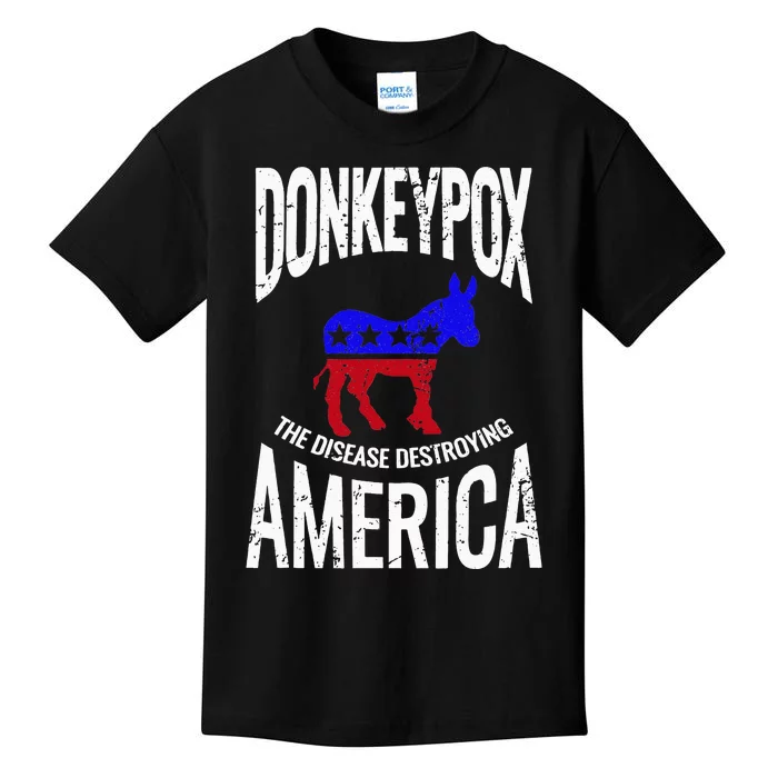 Donkey Pox The Disease Destroying America Funny Donkeypox Kids T-Shirt